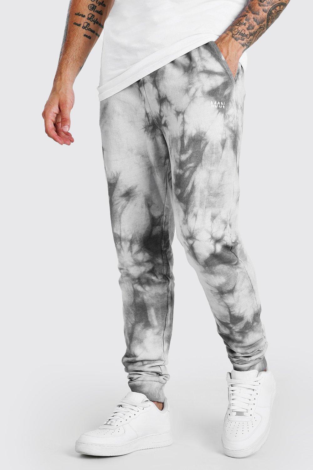 Gray and white discount tie dye sweatpants